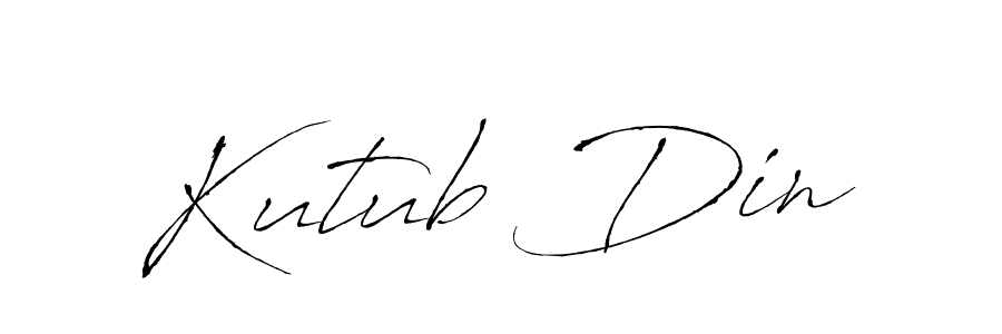 How to make Kutub Din name signature. Use Antro_Vectra style for creating short signs online. This is the latest handwritten sign. Kutub Din signature style 6 images and pictures png