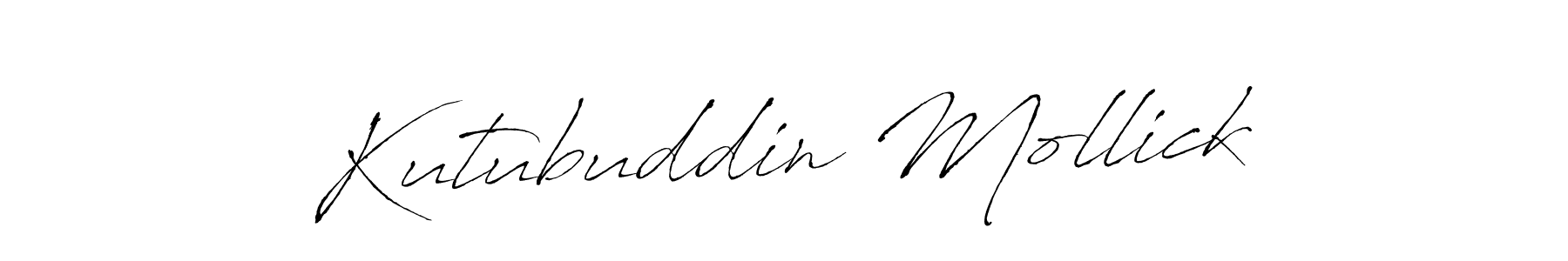 How to make Kutubuddin Mollick name signature. Use Antro_Vectra style for creating short signs online. This is the latest handwritten sign. Kutubuddin Mollick signature style 6 images and pictures png