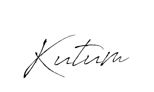 Create a beautiful signature design for name Kutum. With this signature (Antro_Vectra) fonts, you can make a handwritten signature for free. Kutum signature style 6 images and pictures png