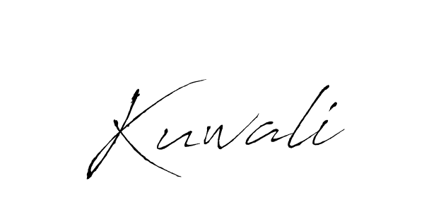 Design your own signature with our free online signature maker. With this signature software, you can create a handwritten (Antro_Vectra) signature for name Kuwali. Kuwali signature style 6 images and pictures png