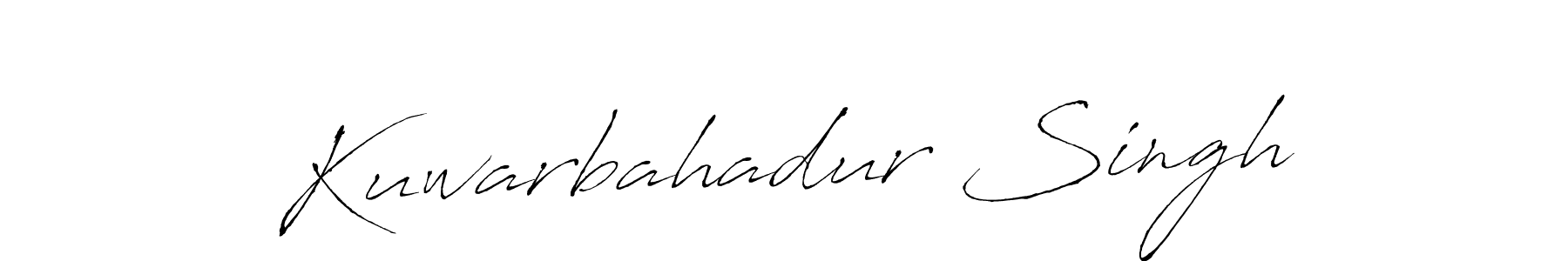 How to make Kuwarbahadur Singh name signature. Use Antro_Vectra style for creating short signs online. This is the latest handwritten sign. Kuwarbahadur Singh signature style 6 images and pictures png