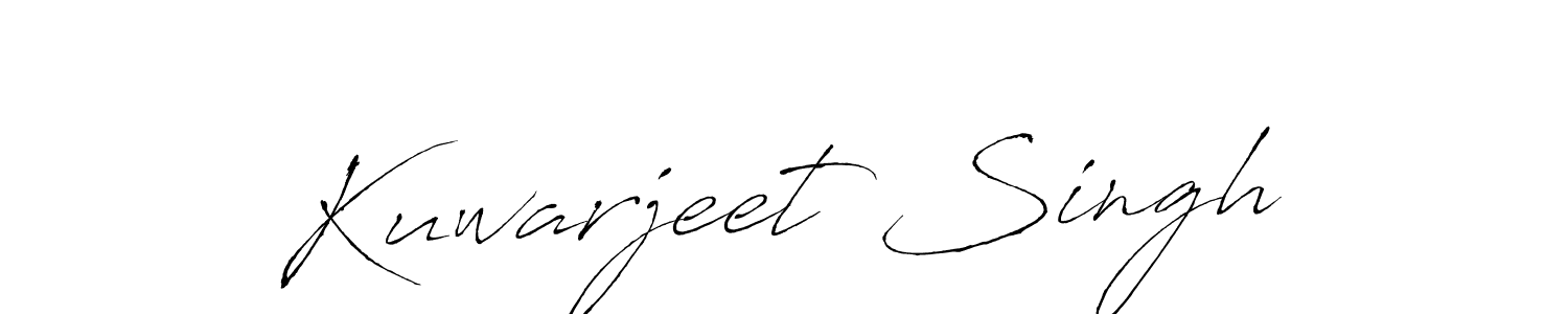 Make a beautiful signature design for name Kuwarjeet Singh. With this signature (Antro_Vectra) style, you can create a handwritten signature for free. Kuwarjeet Singh signature style 6 images and pictures png