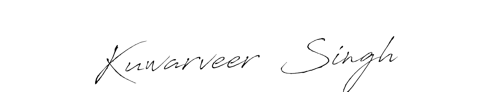 Similarly Antro_Vectra is the best handwritten signature design. Signature creator online .You can use it as an online autograph creator for name Kuwarveer  Singh. Kuwarveer  Singh signature style 6 images and pictures png