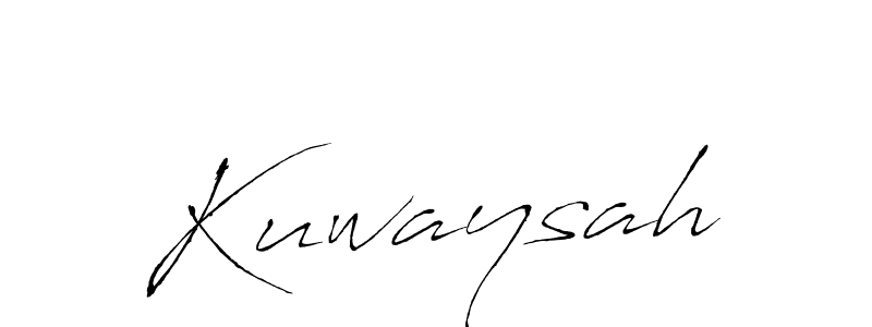 Make a beautiful signature design for name Kuwaysah. With this signature (Antro_Vectra) style, you can create a handwritten signature for free. Kuwaysah signature style 6 images and pictures png