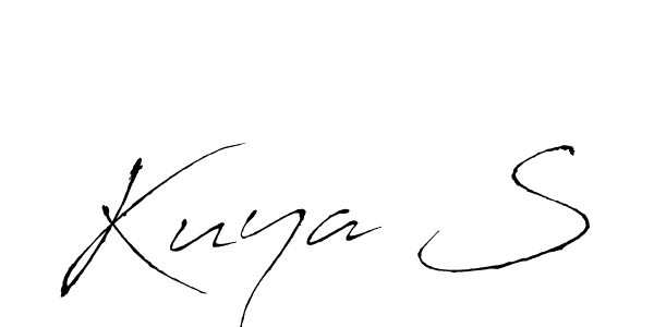 How to make Kuya S signature? Antro_Vectra is a professional autograph style. Create handwritten signature for Kuya S name. Kuya S signature style 6 images and pictures png