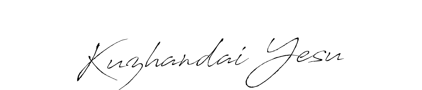 How to make Kuzhandai Yesu signature? Antro_Vectra is a professional autograph style. Create handwritten signature for Kuzhandai Yesu name. Kuzhandai Yesu signature style 6 images and pictures png