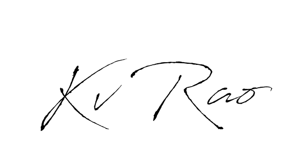 Kv Rao stylish signature style. Best Handwritten Sign (Antro_Vectra) for my name. Handwritten Signature Collection Ideas for my name Kv Rao. Kv Rao signature style 6 images and pictures png
