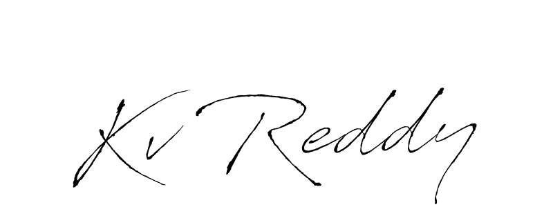 Make a beautiful signature design for name Kv Reddy. With this signature (Antro_Vectra) style, you can create a handwritten signature for free. Kv Reddy signature style 6 images and pictures png