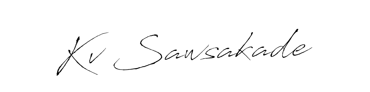 Create a beautiful signature design for name Kv Sawsakade. With this signature (Antro_Vectra) fonts, you can make a handwritten signature for free. Kv Sawsakade signature style 6 images and pictures png