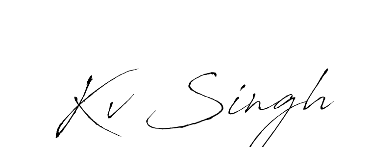 The best way (Antro_Vectra) to make a short signature is to pick only two or three words in your name. The name Kv Singh include a total of six letters. For converting this name. Kv Singh signature style 6 images and pictures png