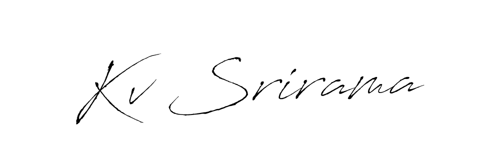 Make a beautiful signature design for name Kv Srirama. With this signature (Antro_Vectra) style, you can create a handwritten signature for free. Kv Srirama signature style 6 images and pictures png