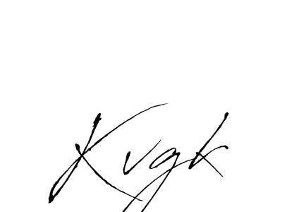 How to make Kvgk signature? Antro_Vectra is a professional autograph style. Create handwritten signature for Kvgk name. Kvgk signature style 6 images and pictures png