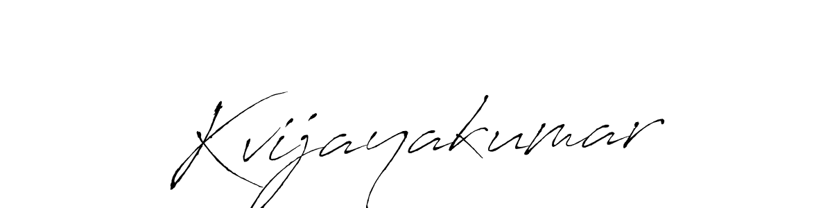 The best way (Antro_Vectra) to make a short signature is to pick only two or three words in your name. The name Kvijayakumar include a total of six letters. For converting this name. Kvijayakumar signature style 6 images and pictures png