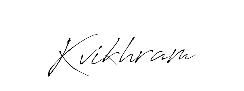 if you are searching for the best signature style for your name Kvikhram. so please give up your signature search. here we have designed multiple signature styles  using Antro_Vectra. Kvikhram signature style 6 images and pictures png