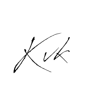 Design your own signature with our free online signature maker. With this signature software, you can create a handwritten (Antro_Vectra) signature for name Kvk. Kvk signature style 6 images and pictures png
