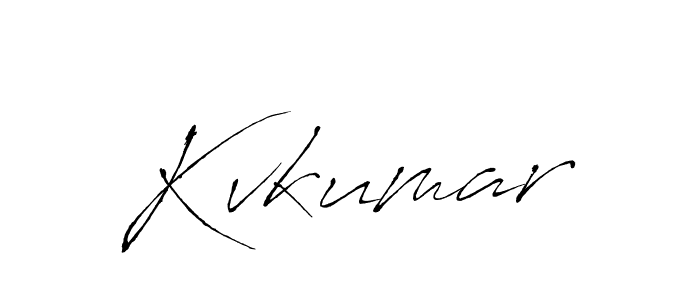 Kvkumar stylish signature style. Best Handwritten Sign (Antro_Vectra) for my name. Handwritten Signature Collection Ideas for my name Kvkumar. Kvkumar signature style 6 images and pictures png