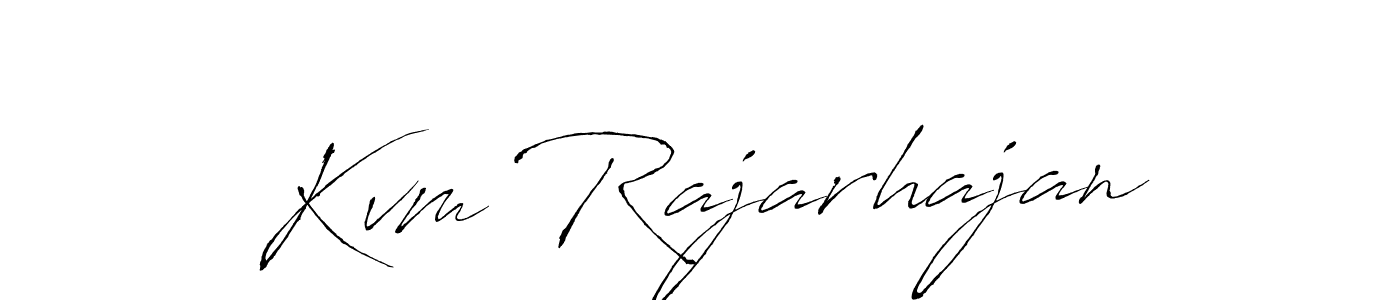 Create a beautiful signature design for name Kvm Rajarhajan. With this signature (Antro_Vectra) fonts, you can make a handwritten signature for free. Kvm Rajarhajan signature style 6 images and pictures png