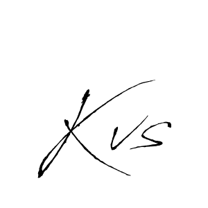 Design your own signature with our free online signature maker. With this signature software, you can create a handwritten (Antro_Vectra) signature for name Kvs. Kvs signature style 6 images and pictures png