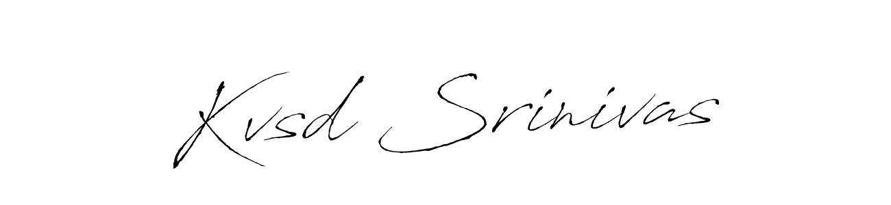 Make a beautiful signature design for name Kvsd Srinivas. With this signature (Antro_Vectra) style, you can create a handwritten signature for free. Kvsd Srinivas signature style 6 images and pictures png