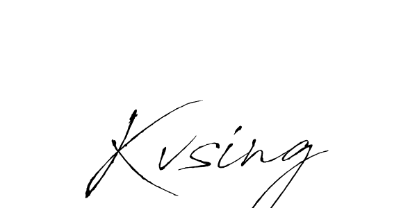 Make a beautiful signature design for name Kvsing. With this signature (Antro_Vectra) style, you can create a handwritten signature for free. Kvsing signature style 6 images and pictures png