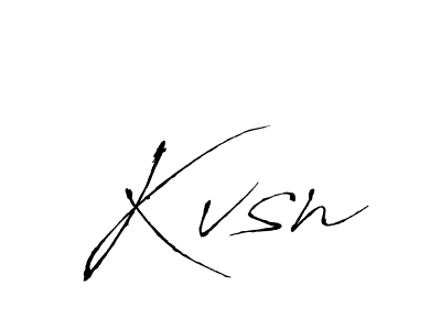 Kvsn stylish signature style. Best Handwritten Sign (Antro_Vectra) for my name. Handwritten Signature Collection Ideas for my name Kvsn. Kvsn signature style 6 images and pictures png