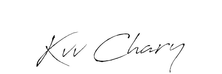 This is the best signature style for the Kvv Chary name. Also you like these signature font (Antro_Vectra). Mix name signature. Kvv Chary signature style 6 images and pictures png