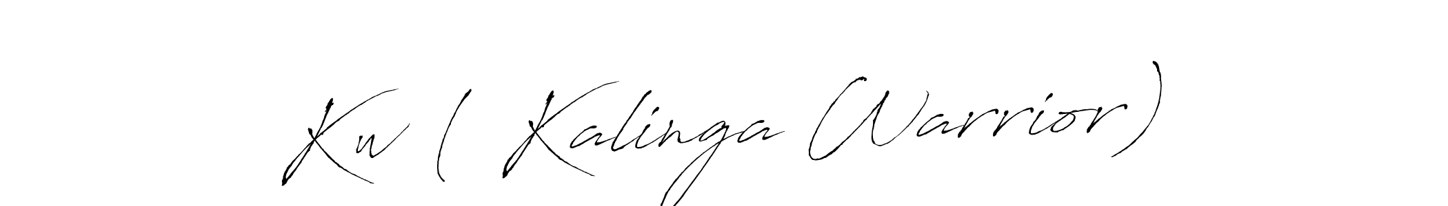 How to make Kw ( Kalinga Warrior) name signature. Use Antro_Vectra style for creating short signs online. This is the latest handwritten sign. Kw ( Kalinga Warrior) signature style 6 images and pictures png