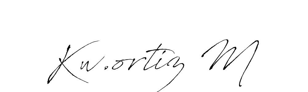 Design your own signature with our free online signature maker. With this signature software, you can create a handwritten (Antro_Vectra) signature for name Kw.ortiz M. Kw.ortiz M signature style 6 images and pictures png