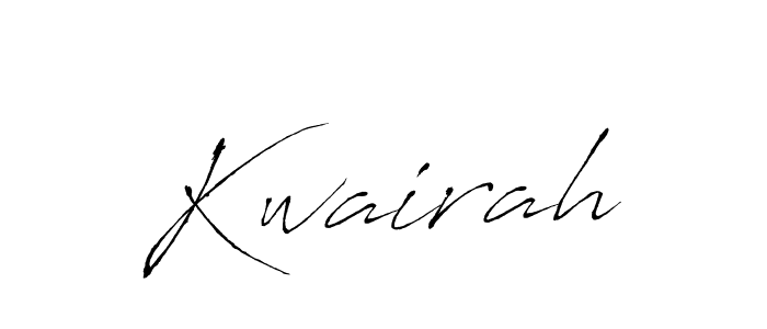 Kwairah stylish signature style. Best Handwritten Sign (Antro_Vectra) for my name. Handwritten Signature Collection Ideas for my name Kwairah. Kwairah signature style 6 images and pictures png