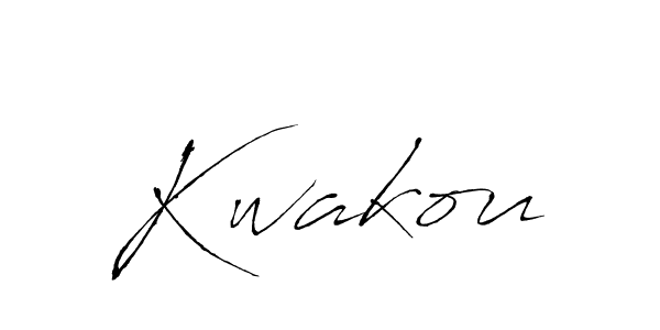 Kwakou stylish signature style. Best Handwritten Sign (Antro_Vectra) for my name. Handwritten Signature Collection Ideas for my name Kwakou. Kwakou signature style 6 images and pictures png