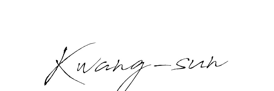 The best way (Antro_Vectra) to make a short signature is to pick only two or three words in your name. The name Kwang-sun include a total of six letters. For converting this name. Kwang-sun signature style 6 images and pictures png