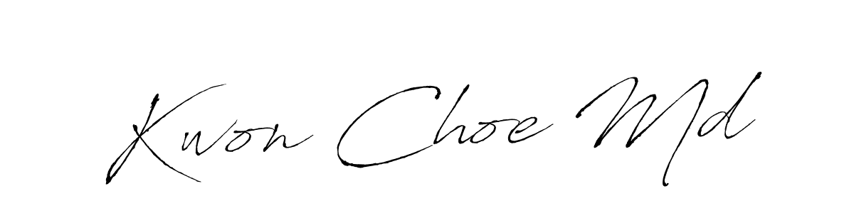 How to make Kwon Choe Md name signature. Use Antro_Vectra style for creating short signs online. This is the latest handwritten sign. Kwon Choe Md signature style 6 images and pictures png