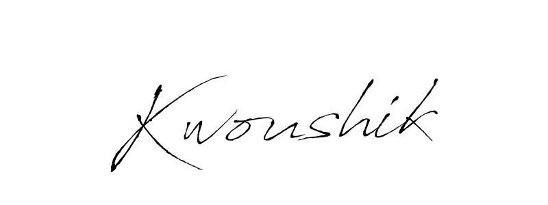 Make a beautiful signature design for name Kwoushik. Use this online signature maker to create a handwritten signature for free. Kwoushik signature style 6 images and pictures png