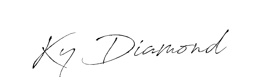 How to make Ky Diamond name signature. Use Antro_Vectra style for creating short signs online. This is the latest handwritten sign. Ky Diamond signature style 6 images and pictures png