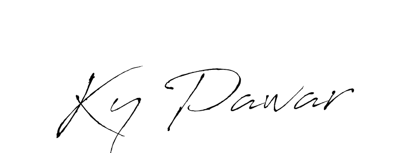 How to make Ky Pawar name signature. Use Antro_Vectra style for creating short signs online. This is the latest handwritten sign. Ky Pawar signature style 6 images and pictures png