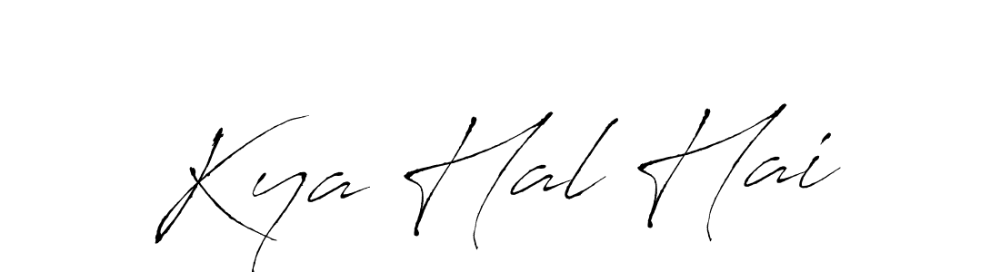 The best way (Antro_Vectra) to make a short signature is to pick only two or three words in your name. The name Kya Hal Hai include a total of six letters. For converting this name. Kya Hal Hai signature style 6 images and pictures png
