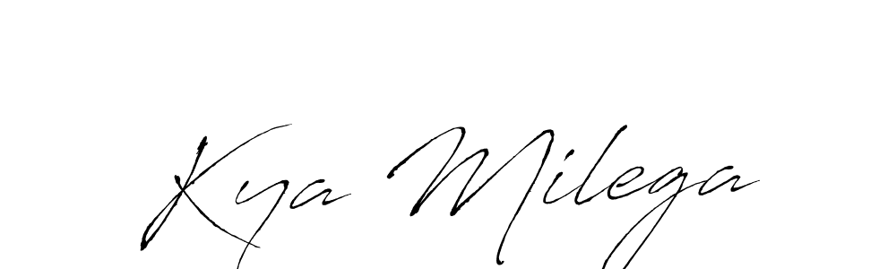 This is the best signature style for the Kya Milega name. Also you like these signature font (Antro_Vectra). Mix name signature. Kya Milega signature style 6 images and pictures png