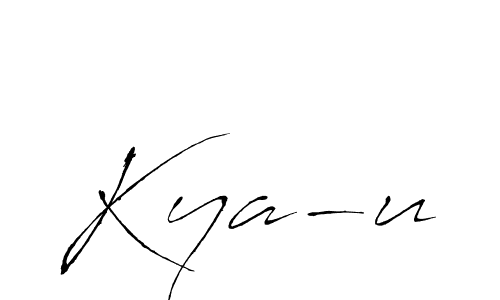 How to Draw Kya-u signature style? Antro_Vectra is a latest design signature styles for name Kya-u. Kya-u signature style 6 images and pictures png