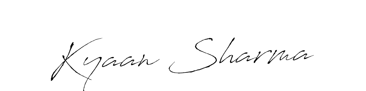 How to make Kyaan Sharma signature? Antro_Vectra is a professional autograph style. Create handwritten signature for Kyaan Sharma name. Kyaan Sharma signature style 6 images and pictures png