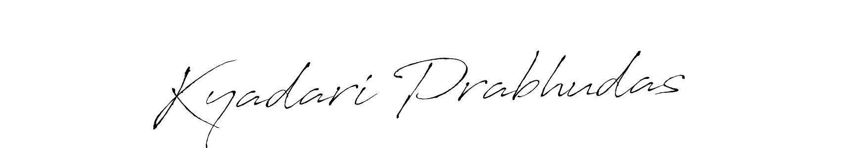 Kyadari Prabhudas stylish signature style. Best Handwritten Sign (Antro_Vectra) for my name. Handwritten Signature Collection Ideas for my name Kyadari Prabhudas. Kyadari Prabhudas signature style 6 images and pictures png