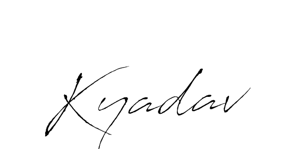 Use a signature maker to create a handwritten signature online. With this signature software, you can design (Antro_Vectra) your own signature for name Kyadav. Kyadav signature style 6 images and pictures png
