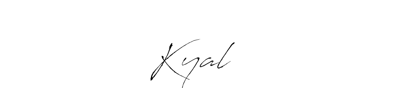 if you are searching for the best signature style for your name Kyal စင်. so please give up your signature search. here we have designed multiple signature styles  using Antro_Vectra. Kyal စင် signature style 6 images and pictures png