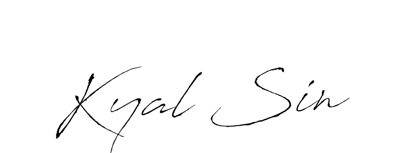 Use a signature maker to create a handwritten signature online. With this signature software, you can design (Antro_Vectra) your own signature for name Kyal Sin. Kyal Sin signature style 6 images and pictures png