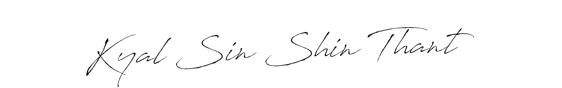 Make a beautiful signature design for name Kyal Sin Shin Thant. With this signature (Antro_Vectra) style, you can create a handwritten signature for free. Kyal Sin Shin Thant signature style 6 images and pictures png