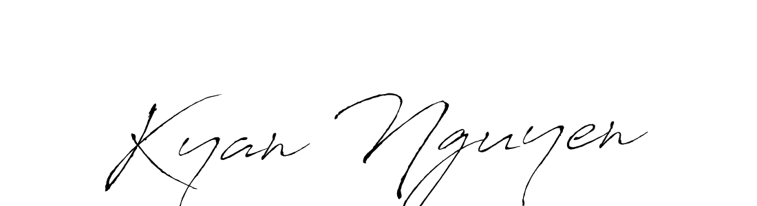 Make a beautiful signature design for name Kyan Nguyen. With this signature (Antro_Vectra) style, you can create a handwritten signature for free. Kyan Nguyen signature style 6 images and pictures png