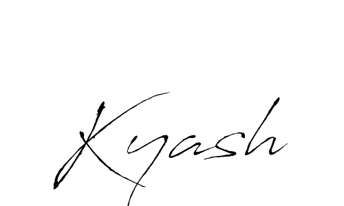 Make a beautiful signature design for name Kyash. With this signature (Antro_Vectra) style, you can create a handwritten signature for free. Kyash signature style 6 images and pictures png