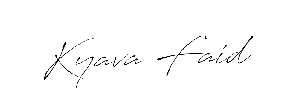 Kyava Faid stylish signature style. Best Handwritten Sign (Antro_Vectra) for my name. Handwritten Signature Collection Ideas for my name Kyava Faid. Kyava Faid signature style 6 images and pictures png