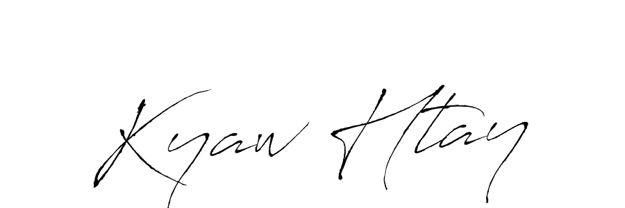 Also You can easily find your signature by using the search form. We will create Kyaw Htay name handwritten signature images for you free of cost using Antro_Vectra sign style. Kyaw Htay signature style 6 images and pictures png