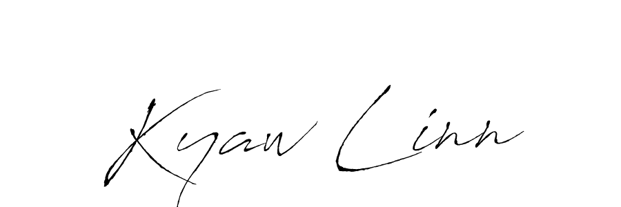 Use a signature maker to create a handwritten signature online. With this signature software, you can design (Antro_Vectra) your own signature for name Kyaw Linn. Kyaw Linn signature style 6 images and pictures png