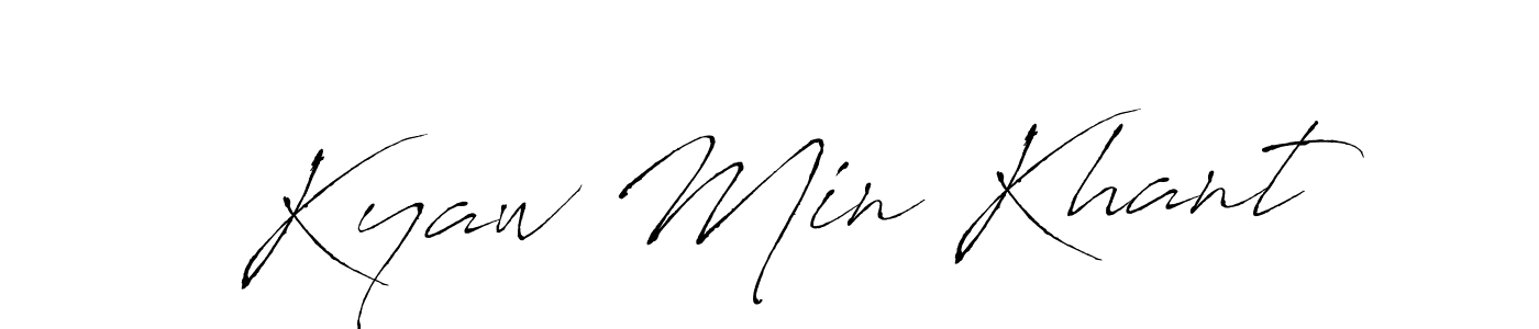 Design your own signature with our free online signature maker. With this signature software, you can create a handwritten (Antro_Vectra) signature for name Kyaw Min Khant. Kyaw Min Khant signature style 6 images and pictures png